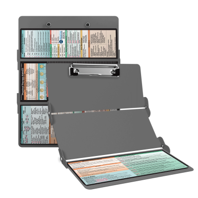 WhiteCoat Clipboard® Trifold - Silver Physical Therapy Edition